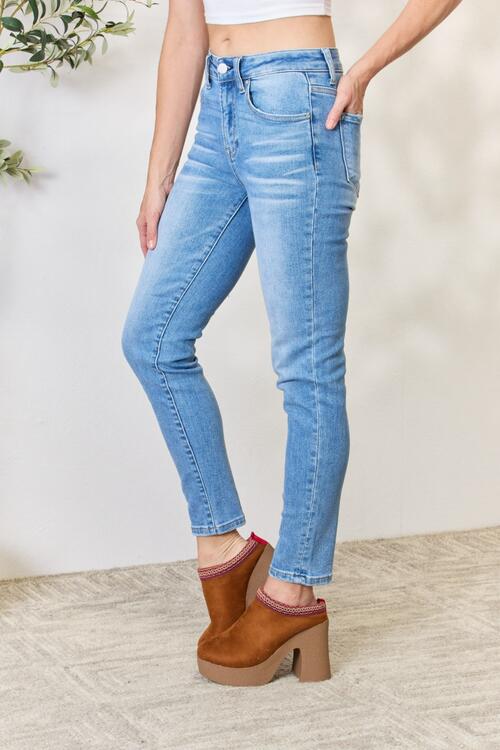 RISEN  Mid Rise Skinny Jeans